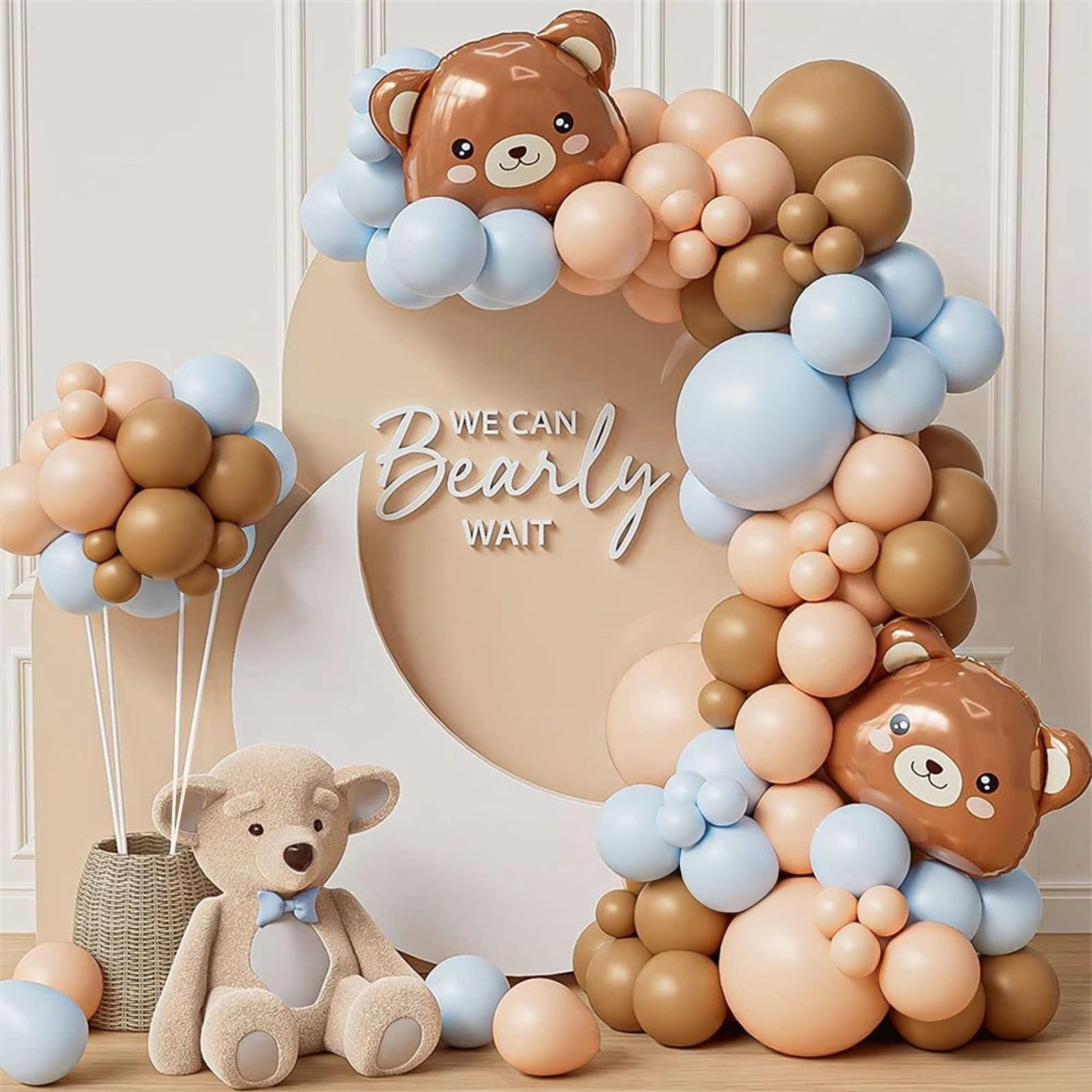 Ghirlanda Per Baby Shower A Forma Di Tutina – 2 Pezzi Da 2 Metri, Blu A Quadretti, Per Rivelazione Di Genere E Compleanni