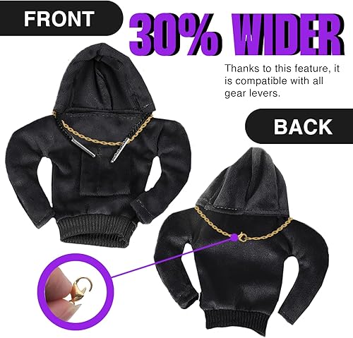 Miniatura 2 de Funda para palanca de cambios, sudadera con capucha para exterior de automóvil funda universal para perilla de palanca de cambios de automóvil,