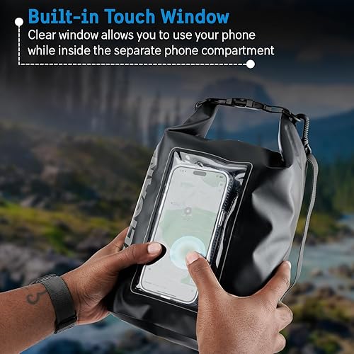 Miniatura 3 de Pelican Marine IP68 - Bolsa seca impermeable de 5 litros, mochila impermeable con funda para teléfono, accesorios de navegación y kayak, esenciales