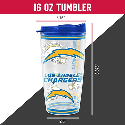 Miniatura 147 de Rico Industries NFL - Vaso de fútbol americano de doble pared, 16 onzas, tapa W