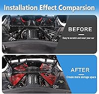 Vista 2 de Sekhyna Cubierta de panel de bahía del motor compatible con Chevrolet Corvette C8 Stingray 2020-2025, aleación de aluminio 2 piezas