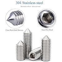 Vista 3 de 340 tornillos métricos M2.5/M3/M4/M5/M6/M8 304 de acero inoxidable Allen de cabeza hexagonal 304, tornillos hexagonales internos, juego de tornillos