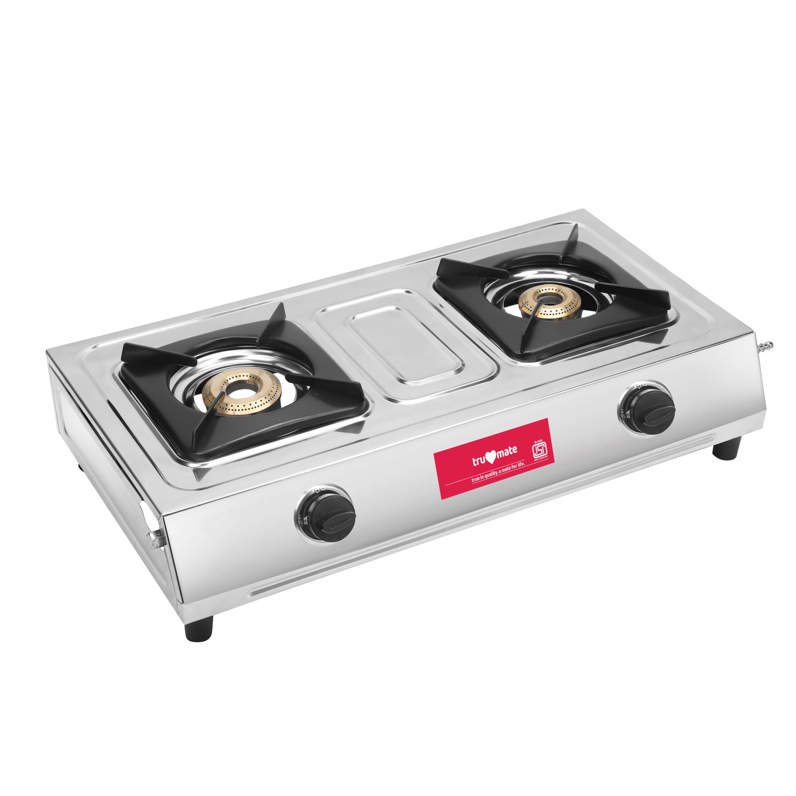 Stainless Steel 2 Burners LPG Gas Stove | ISI Certified | Brass Burners | Manual Ignition | Spill Proof Dip Tray | 1 Large & 1 Small Burner | 2 Years Warranty | truflame SS2BB/1502-image-20