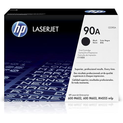 HP 90A Black Toner Cartridge | Works LaserJet Enterprise 600 M602, M603 Series, LaserJet Enterprise M4555 MFP Series | CE390A