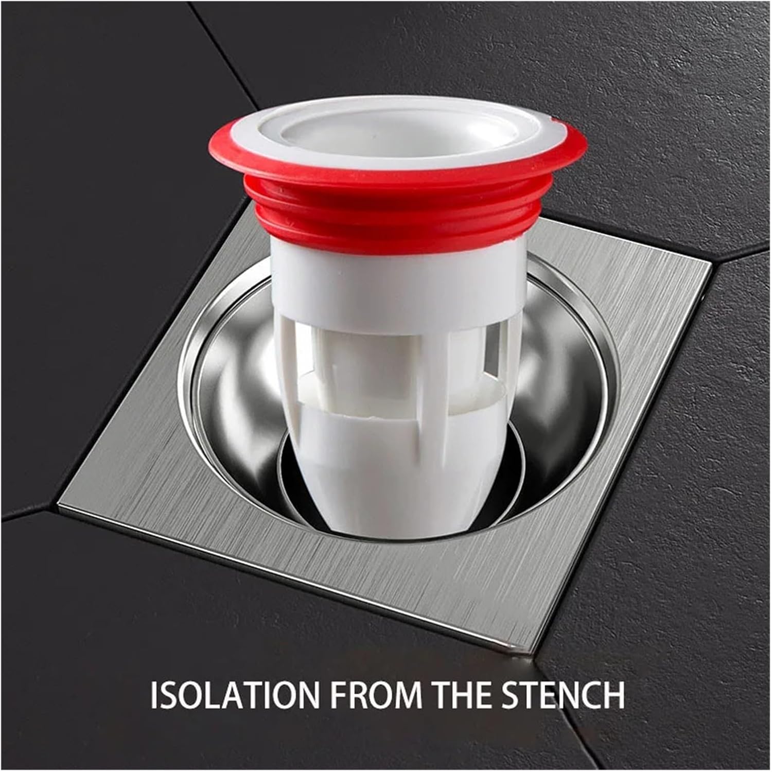 Toilet Insect-Proof Anti-Odor Deodorant Floor Drain Cover Sewer Deodorant Floor Drain Core Household Toilet Bathroom(Black)