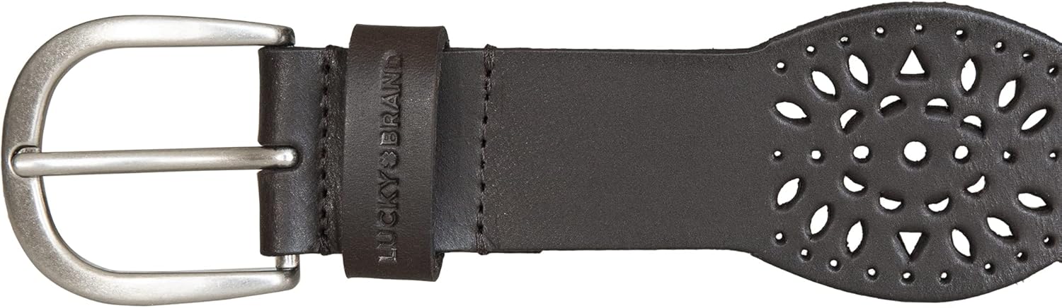 Lucky Brand Women's Embroidered Leather Belt | Stylish | Classic | Western-Inspired | American Heritage | Jean | Pant - Image 2