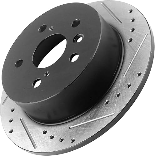 Miniatura 3 de Rotores de freno trasero de 11.063 in de 11.06 pulgadas, repuesto de disco de freno ranurado para Lexus Toyota ES300h ES350 AVALON Camry Kits de