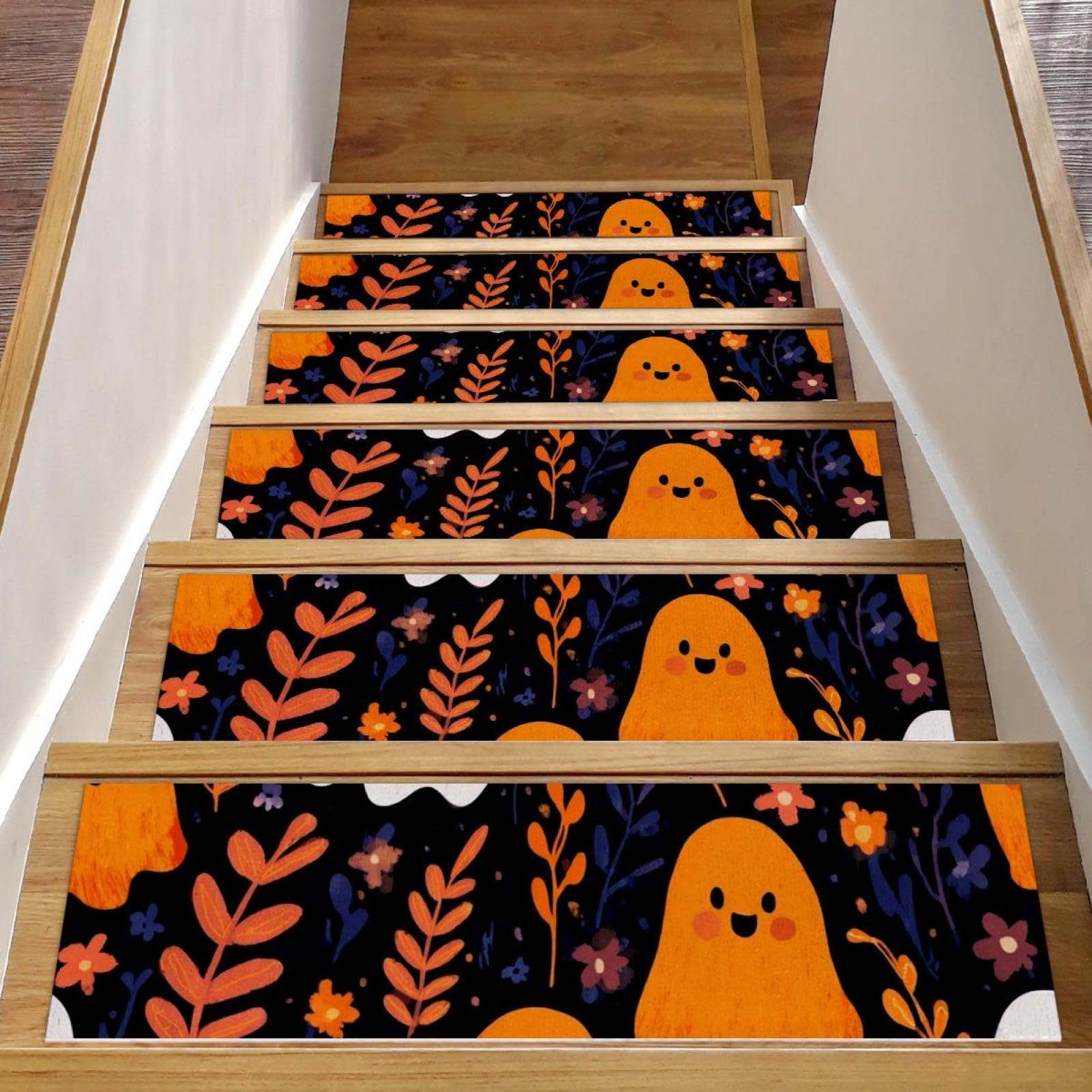 Tapis d'escalier intérieur pour marches en bois et couloirs à l'étage
