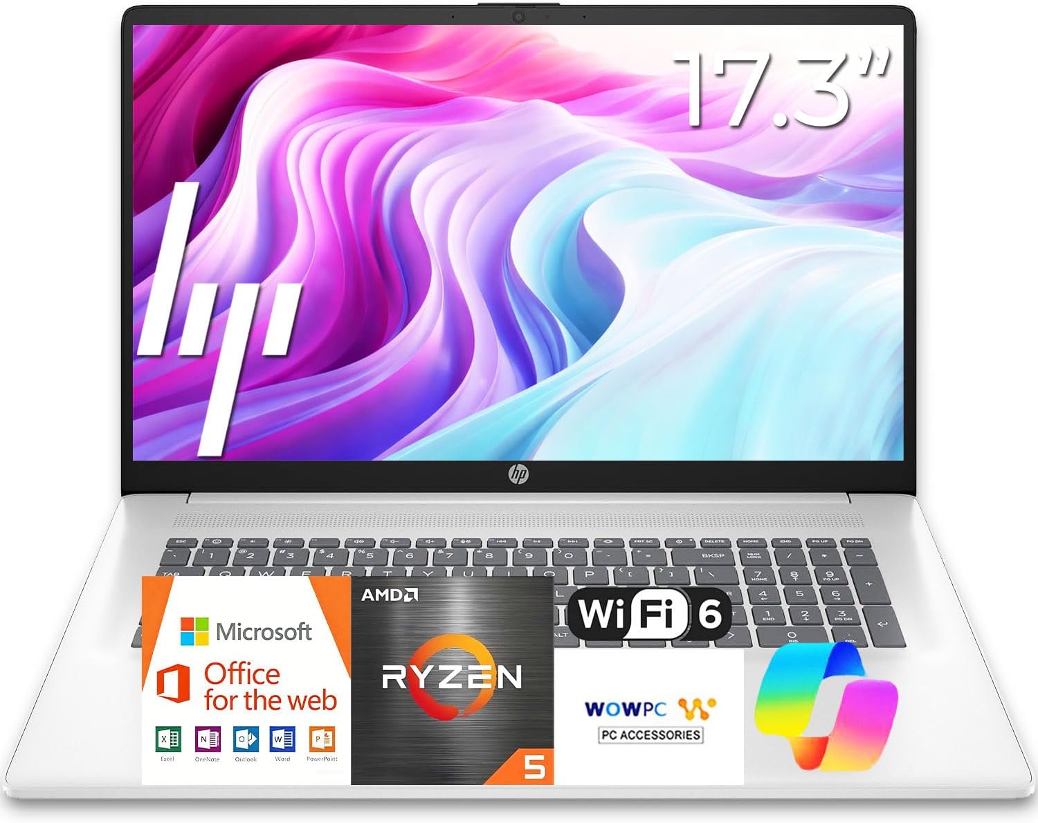 HP V17 Laptop 17.3" FHD AMD Ryzen 5 16GB RAM 512GB SSD