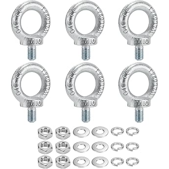 Eye Bolt M10 Pack of 6 Eye Bolts