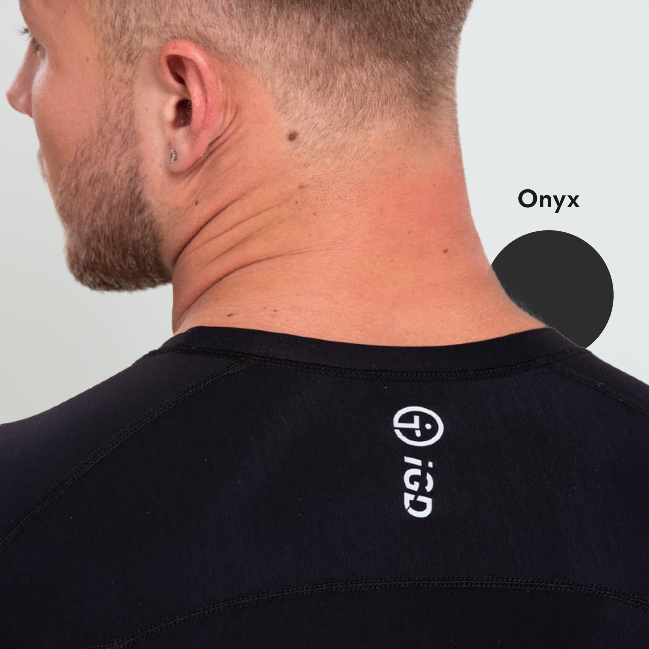 Maglia a compressione da uomo con recupero muscolare e supporto articolare per palestra, corsa e altro, strato di base termico, comfort senza pari, traspirante (nero)