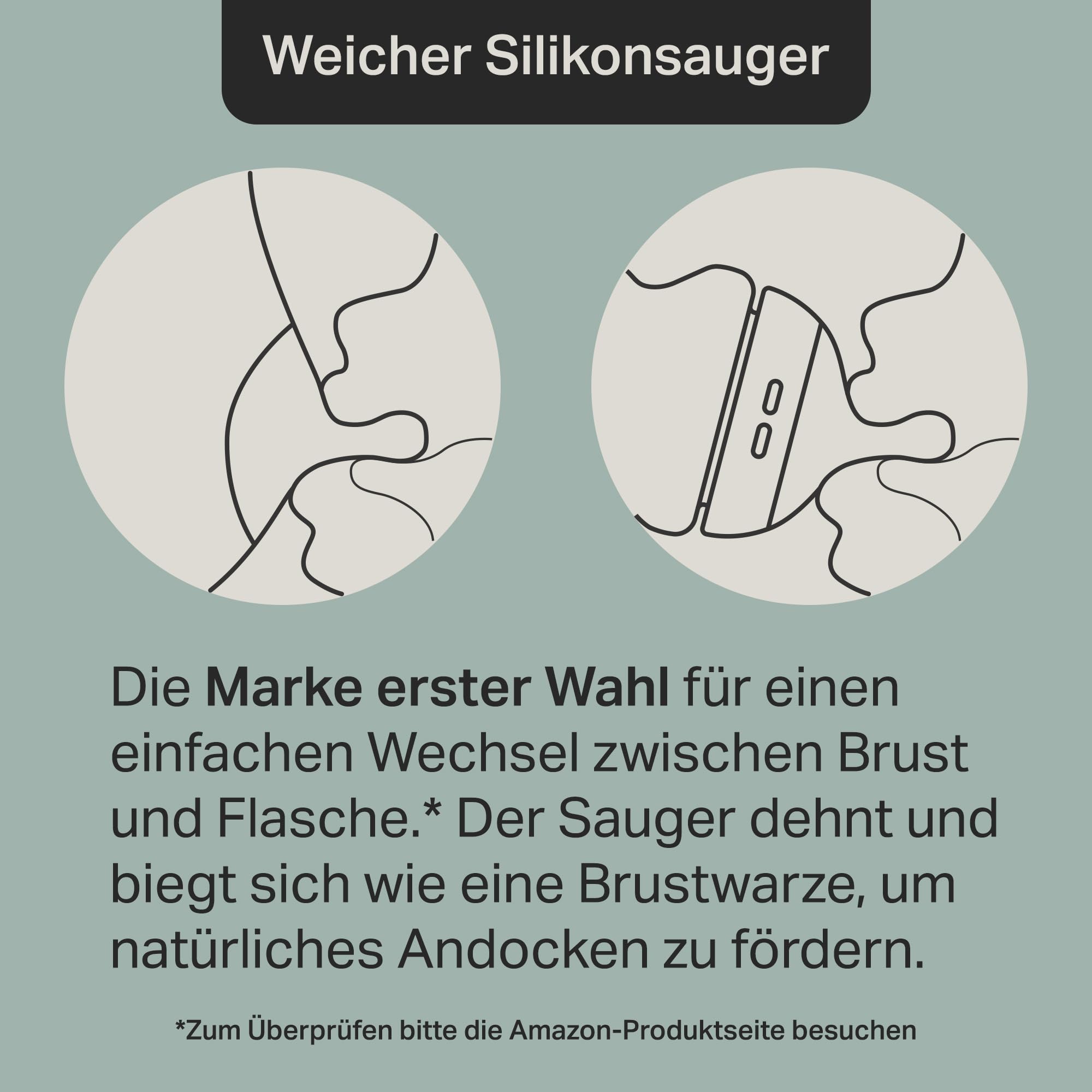 Tommee Tippee Anti-Kolik-Starterset für neugeborene Babys mit Kolik, 150-ml- und 260-ml-Babyflaschen Besonders langsamer und Langsamsauger 2 x brustähnliche mittlerem Sauger belüfteter Anti-Kolik-Stab
