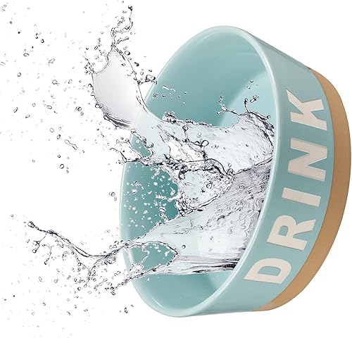 Miniatura 5 de Cuenco de cerámica antideslizante de 7.2 pulgadas, plato de comida y agua para perros, plato de alimentación de mascotas de alta resistencia de 37