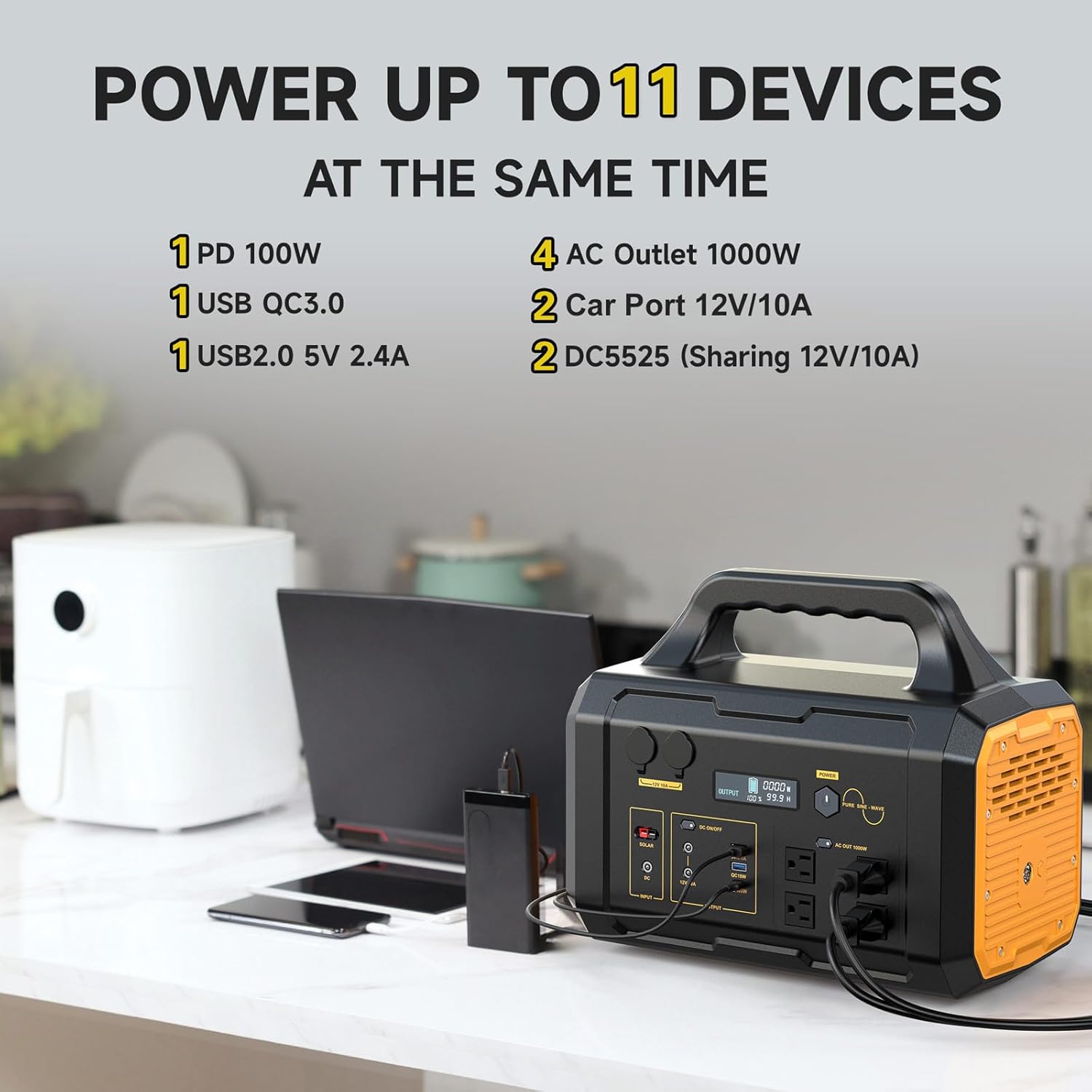 Barphygo Power Station powering multiple devices