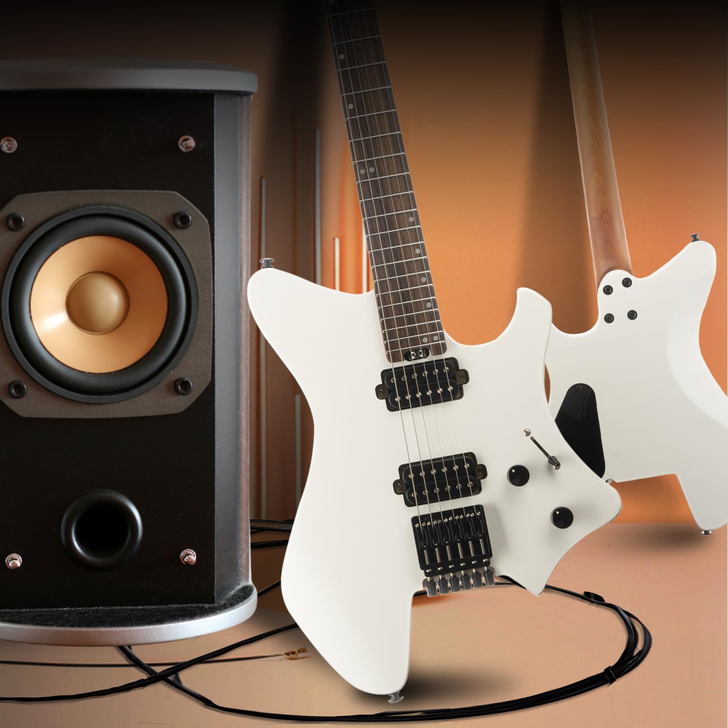 Amazon.com: EART GW2-SE Headless Electric Guitar, Solid Electric