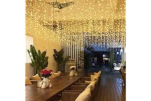 96 LEDs 13FT LED LED Icicle Lights for Indoor & Outdoor Use:...