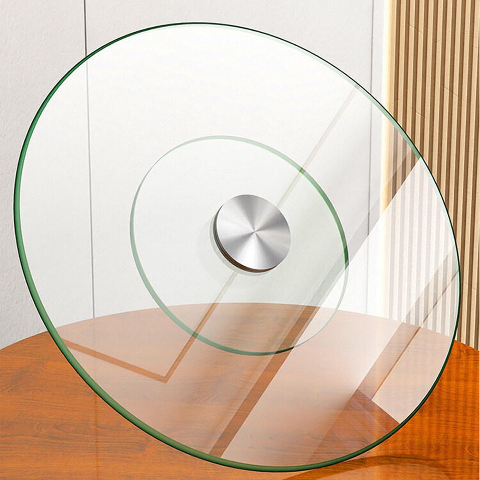 Plateau tournant Lazy Susan en verre trempé 100cm pour grande table à manger