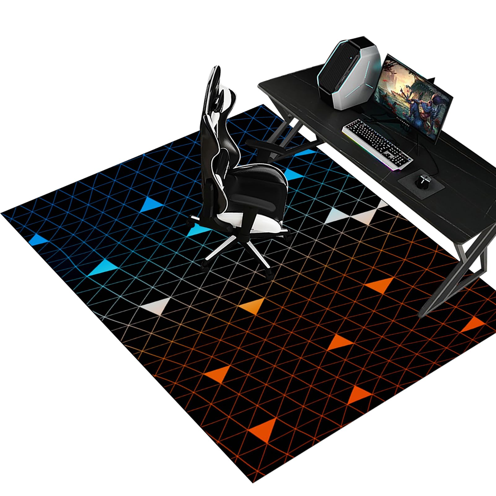 Durable Desk Chair Floor Protector | Office & Hardwood Floor Tile Rectangular Non-slip Mat - 160 x 180 cm
