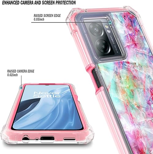 Miniatura 2 de NZND Funda compatible con OnePlus Nord N300 5G con protector de pantalla integrado, funda protectora de cuerpo completo a prueba de golpes,