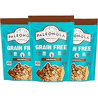 Vista 1 de Paleonola Granola original sin granos, bolsa resellable de 10 onzas (paquete de 3) – Granola paleo de proteína sin grano mezclada con coco seco