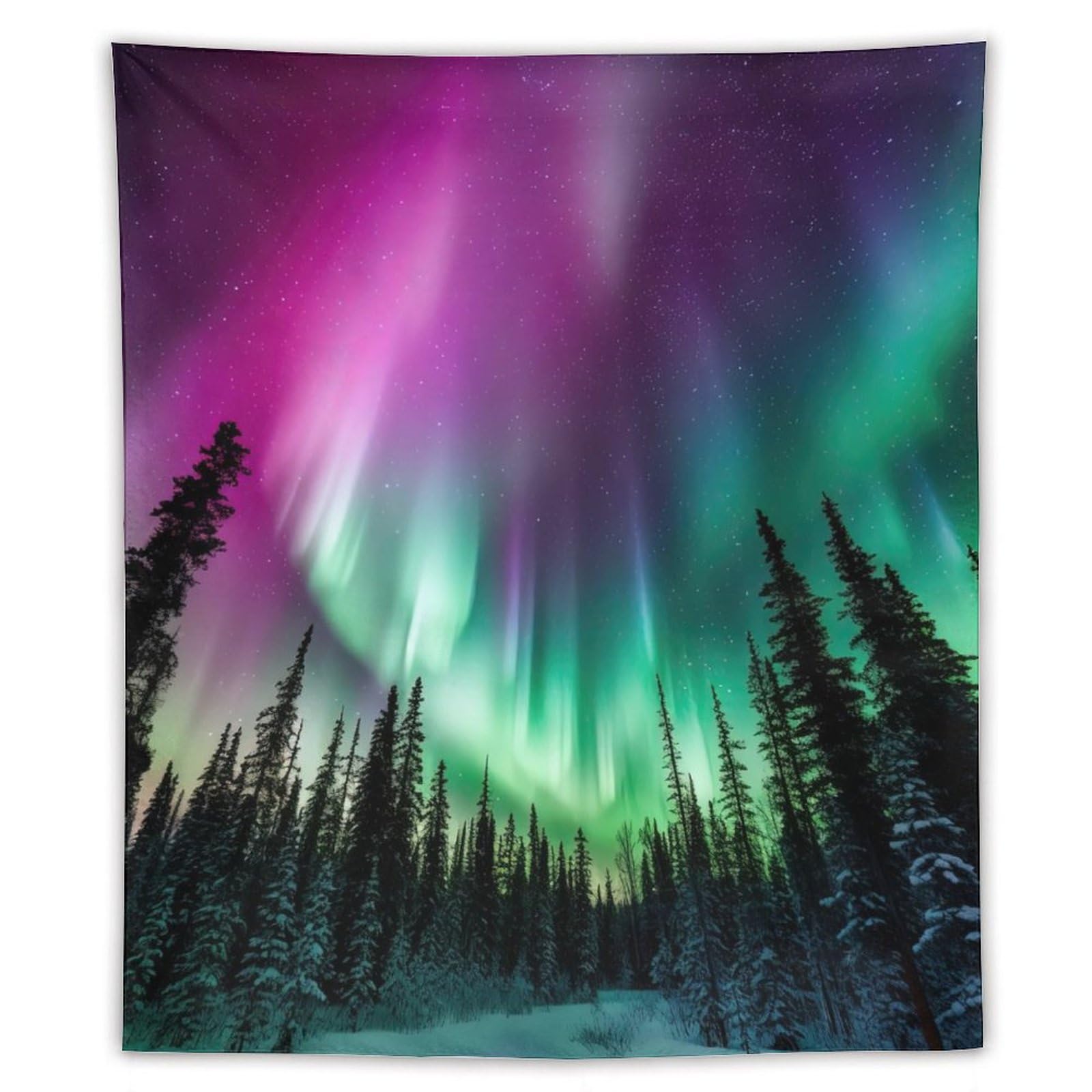 Kwqdozf Style-3 Polar Lights Tapestry, Natural Environment Tapestry Wall Hanging, Aurora Aesthetic Tapestries Wall Art Home Decor For Bedroom Living Room 50"X60"