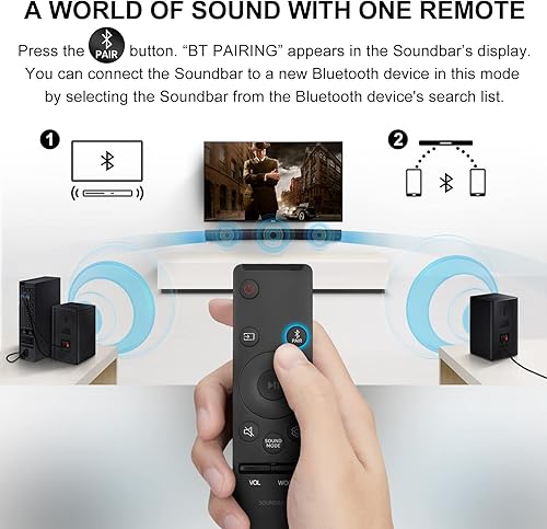 Miniatura 5 de Barra de sonido remoto para Samsung Sound Bar Home Theater Audio Surround Sound Speaker System (AH59-02767A)