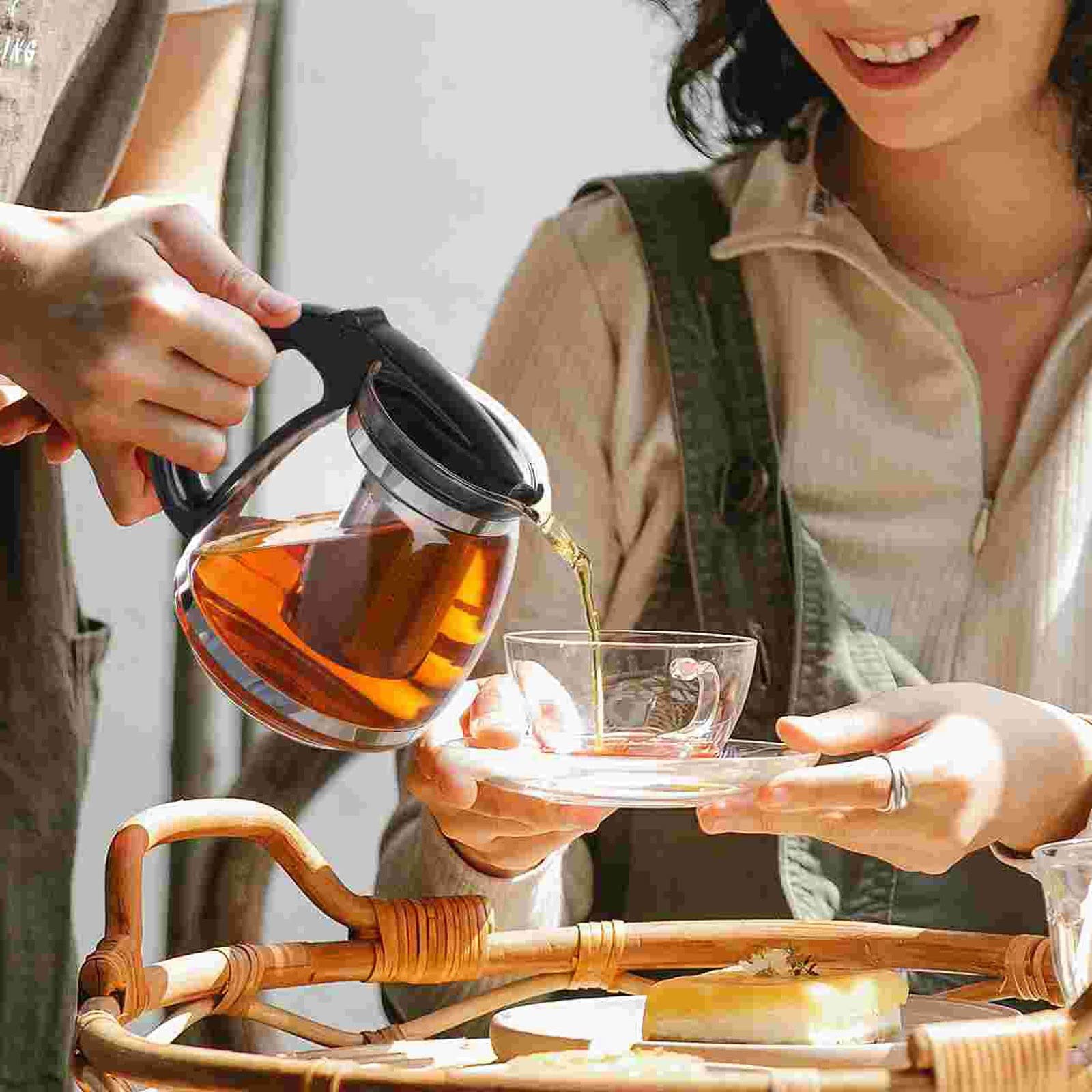 Czajnik 1500ml Szklany czajnik z wyjmowanym zaparzaczem Żaroodporny czajnik do herbaty kwitnącej Herbata sypka Kwitnąca