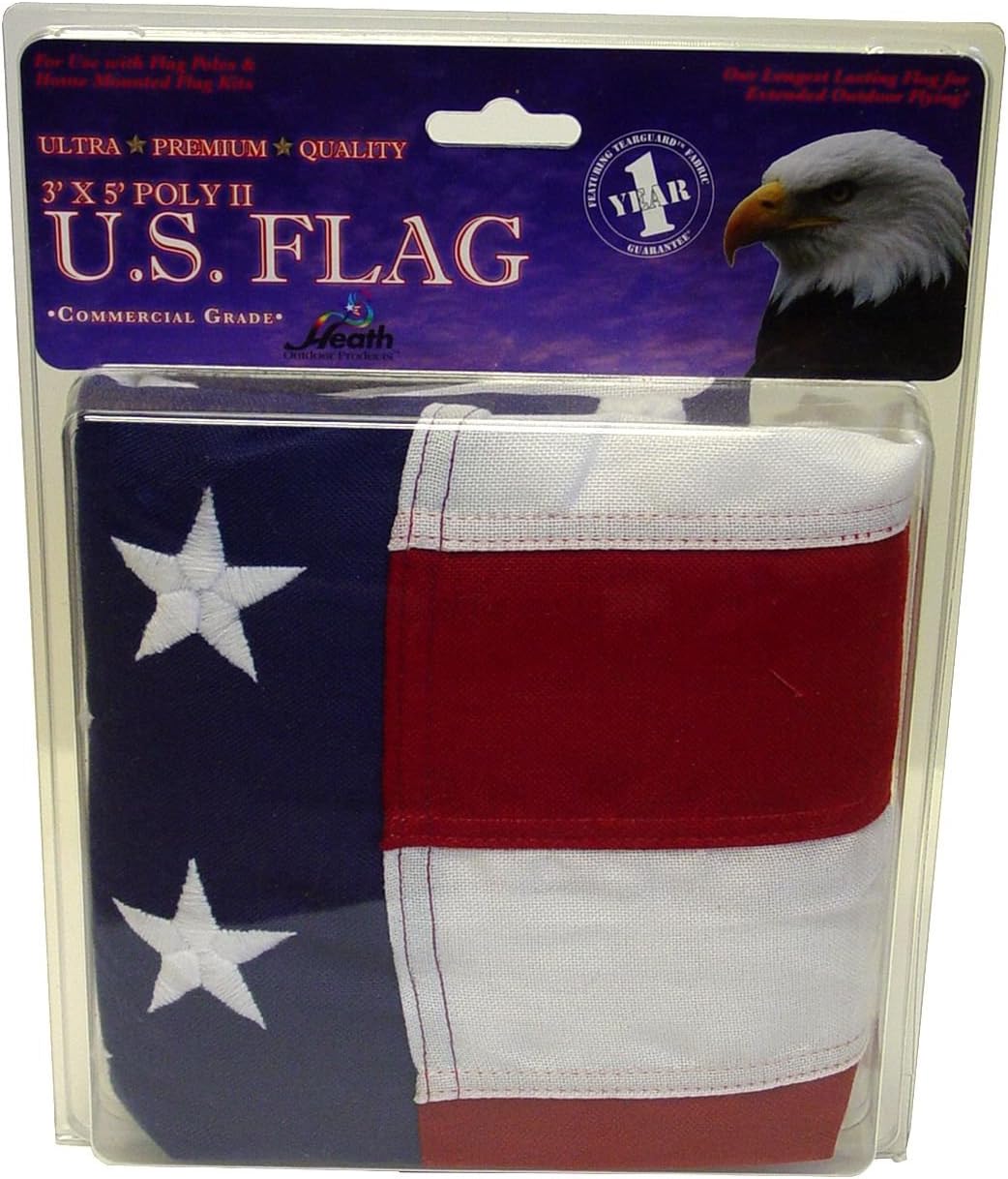 Heath Outdoor Products Products 3 -by-5 Feet US TearGuard Flag Polyester #25413