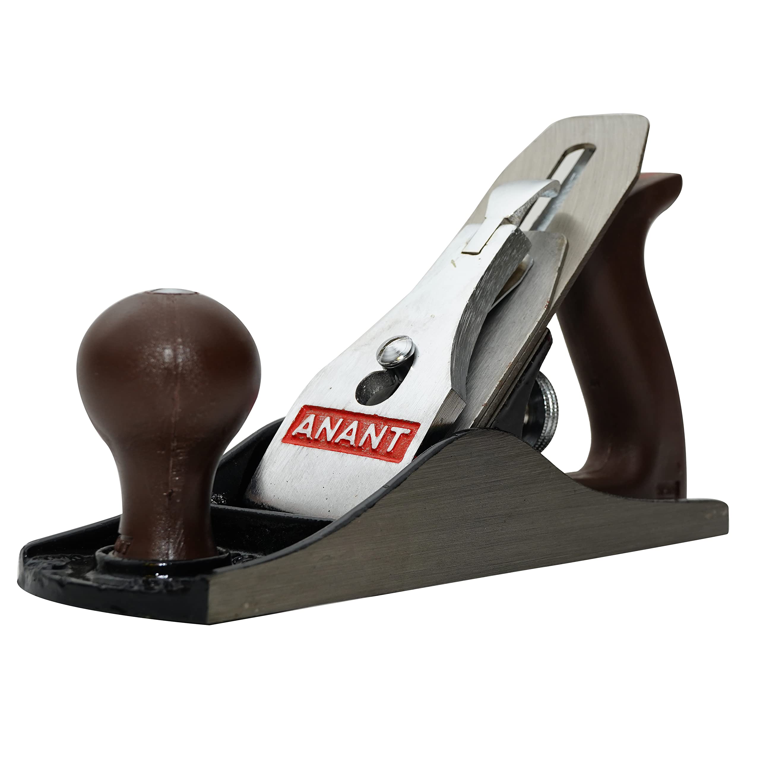 ANANT's Adjustable Smoothing Bench Hand Plane-Ductile Cast Body, Lapped Sides and Bottom, Blade RHC 55-60, Sapele Handle and Tote (SIZE № 6)