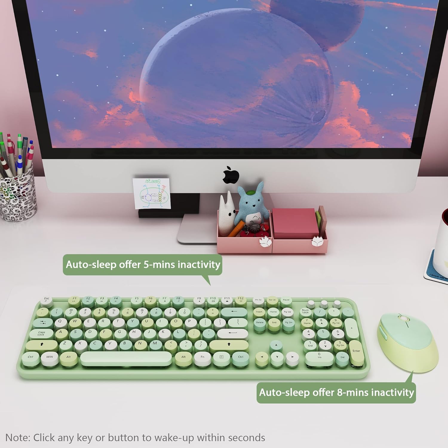 Keyboard and mouse compatible with various Windows operating systems
