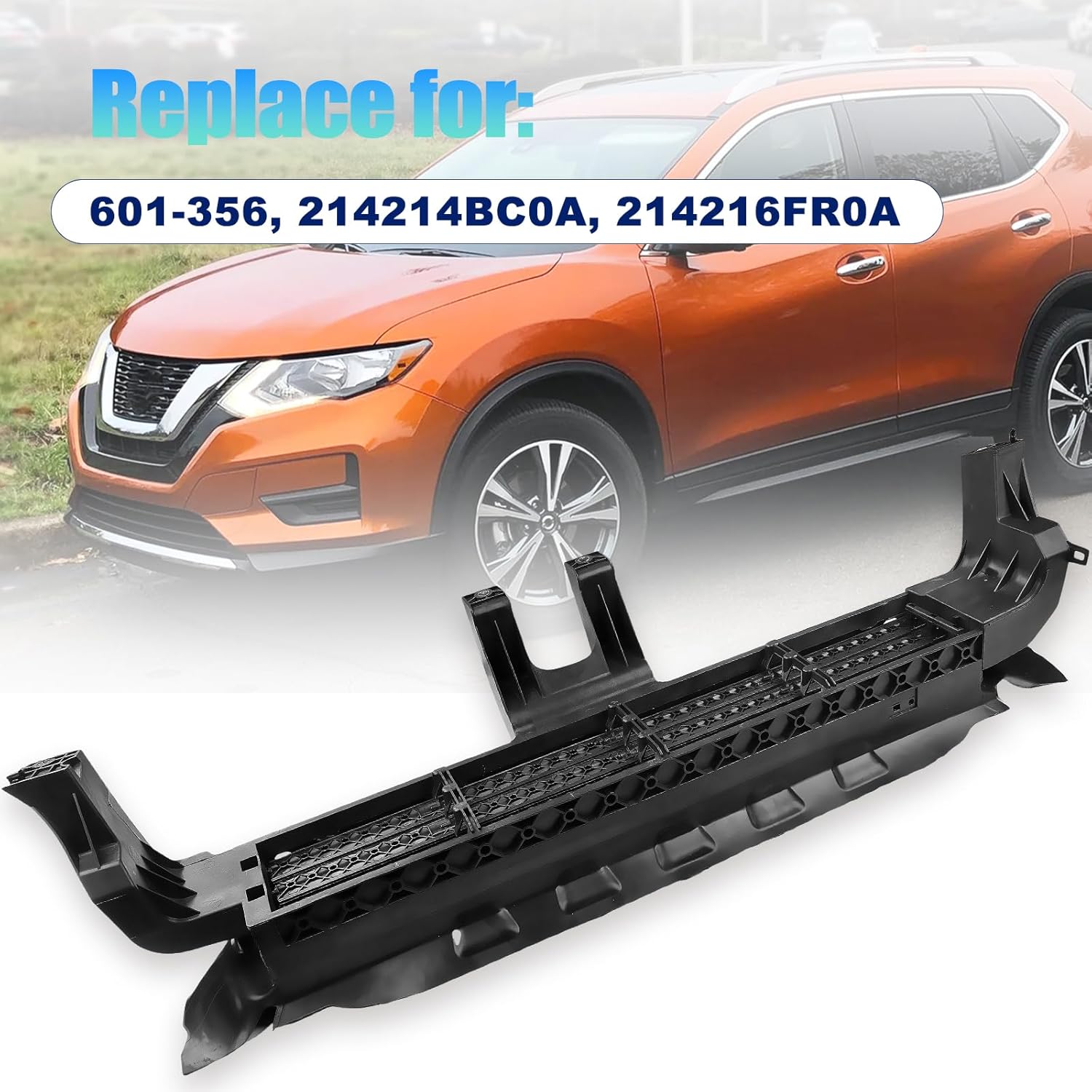 Radiator Shutter with Actuator Motor Compatible with Nissan Rogue 2016-2019, Replaces OE Number 601-356, 214214BC0A, 214216FR0A