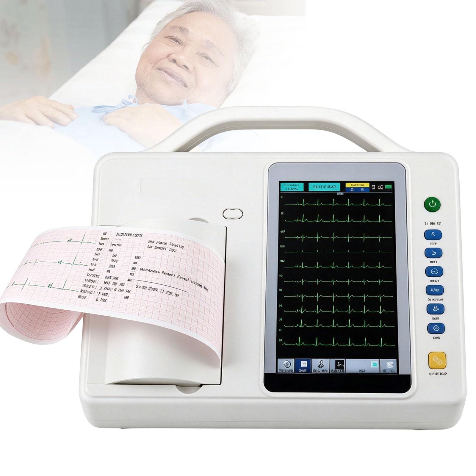 Moniteur Ecg Portable à 3 Canaux, Moniteur Dynamique à 12 Dérivations