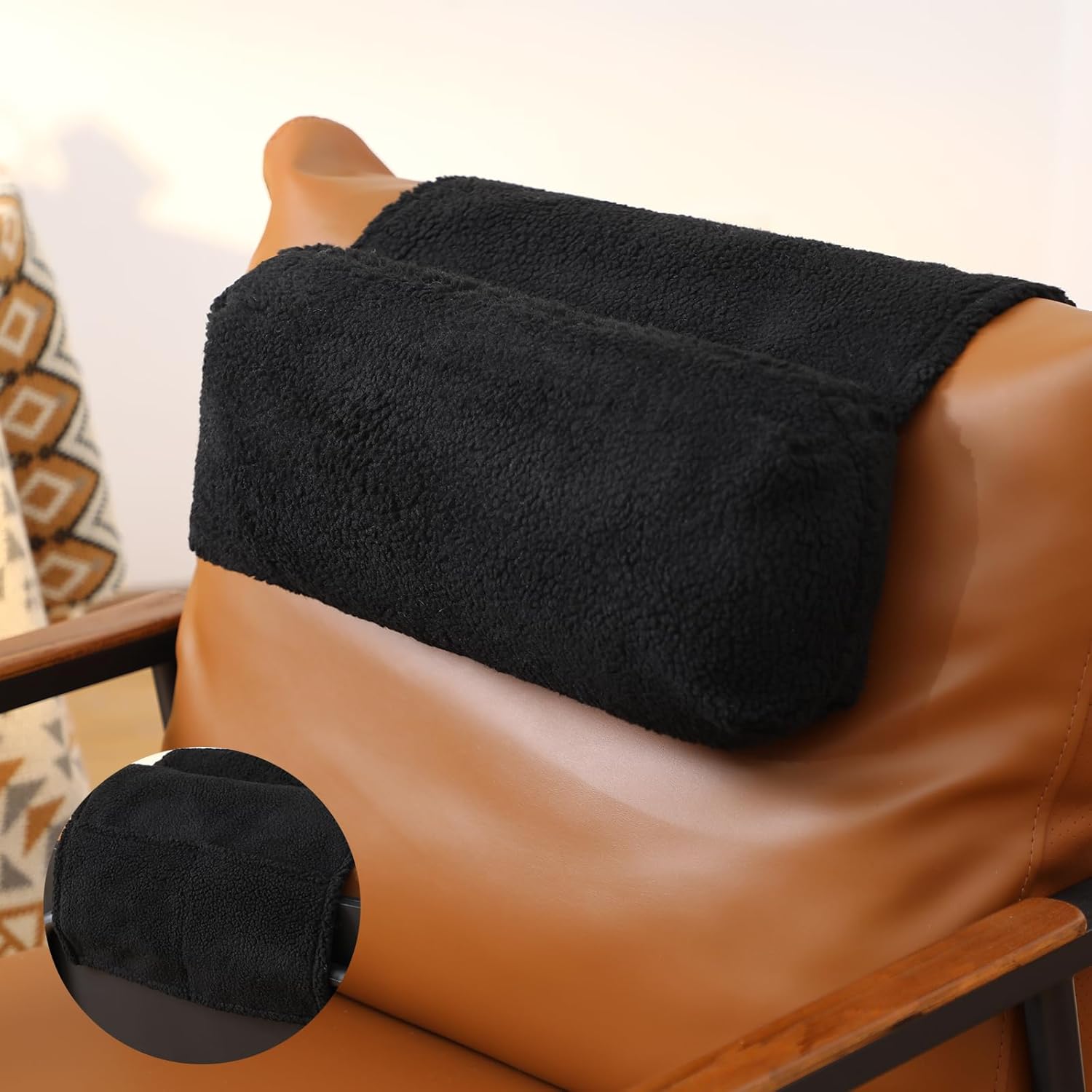 Beeveer Sherpa Head Recliner Pillow Head and Neck Pillow