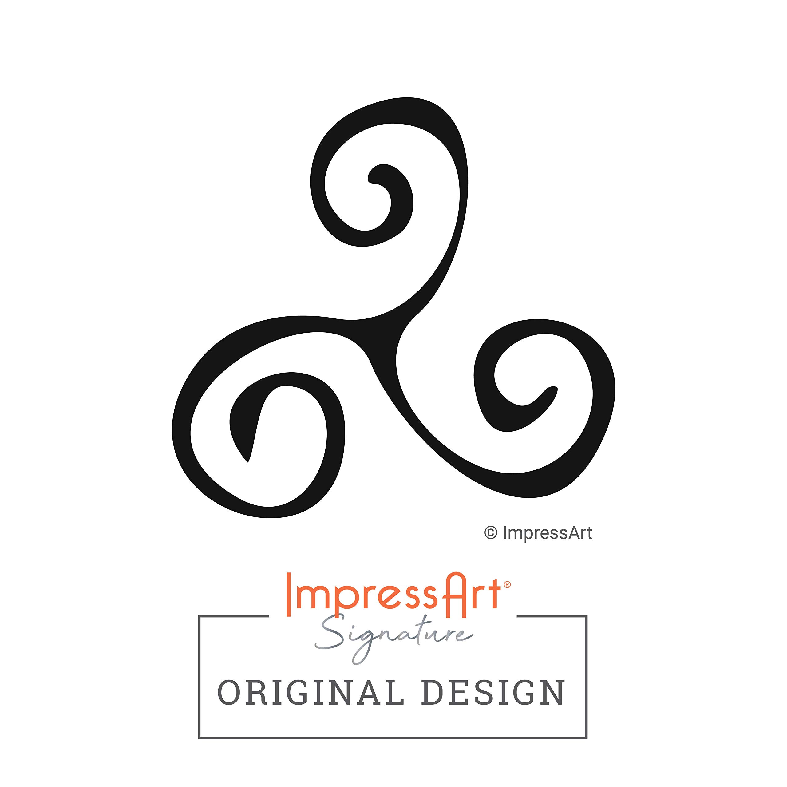 ImpressArt - Tri-Swirl Signature Metal Design Stamp, 3mm