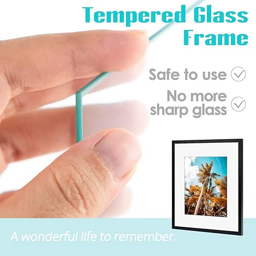 Vista 291 de Frametory, Portarretratos negro de 16 x 20 pulgadas, para fotos de 11 x 14 pulgadas con paspartú, molduras anchas (16 x 20 pulgadas, negro)