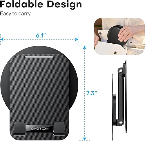 Miniatura 7 de OMOTON Soporte de tableta para iPad, soporte ajustable para tablet para escritorio, soporte de monitor portátil compatible con tabletas Kindle de 4