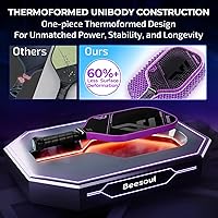 Vista 2 de Beesoul Pala de Pickleball, Palas de Bola de Pepinillo de Fibra de Carbono T700 Termoformadas para Máximo Giro, Potencia y Control, Núcleo de Panal