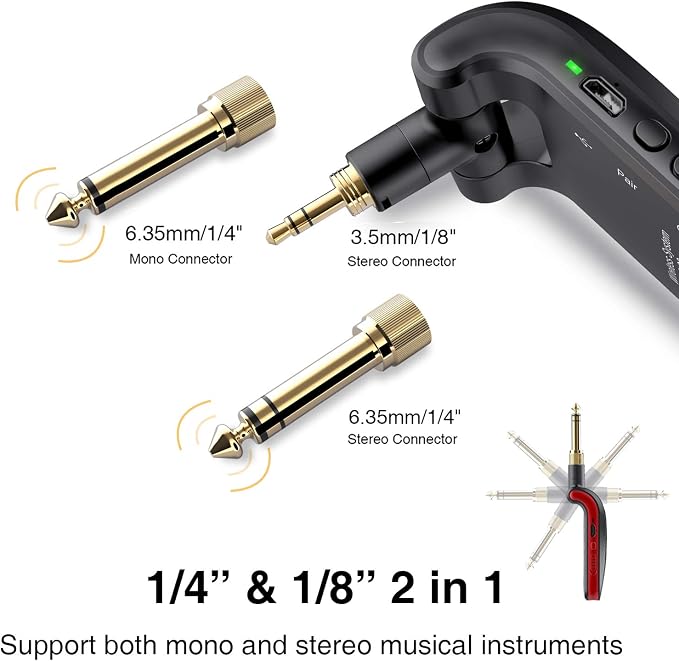 Sistema inalámbrico para guitarra LEKATO WS-60 miniatura 2
