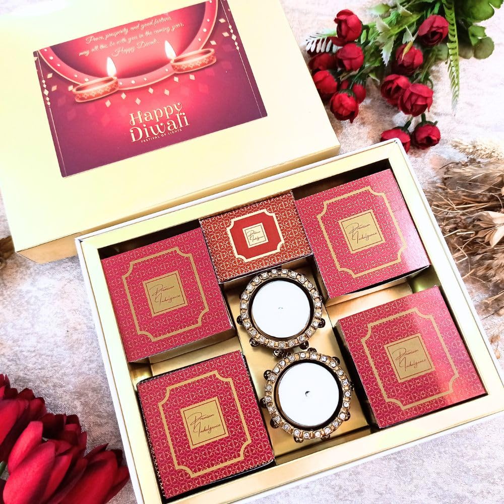 NutriSnacksBox Diwali Hamper for Employees with Dryfruit (Roasted Almond Cashew), Chocolates (Rose Petal Nutties), Metal Diya & Diwali Greeting Card, Diwali Gift Items, Premium Diwali Gift Box, Festive Gift Hamper (B0B8XFD6RN) Amazon Price History, Amazon Price Tracker