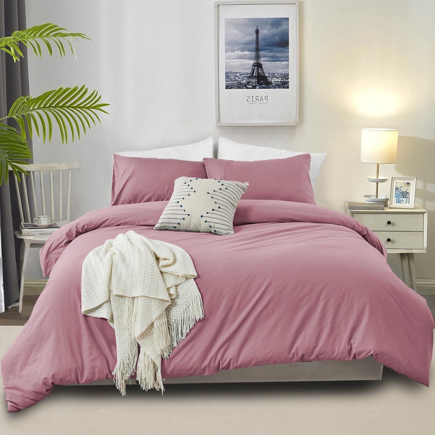 DXHOME Biancheria da letto in peluche, 135 x 200 cm, colore blu petrolio, invernale, in pelliccia di coniglio, soffice cashmere, calda, set copripiumino reversibile con chiusura lampo e 1 federa 80 x