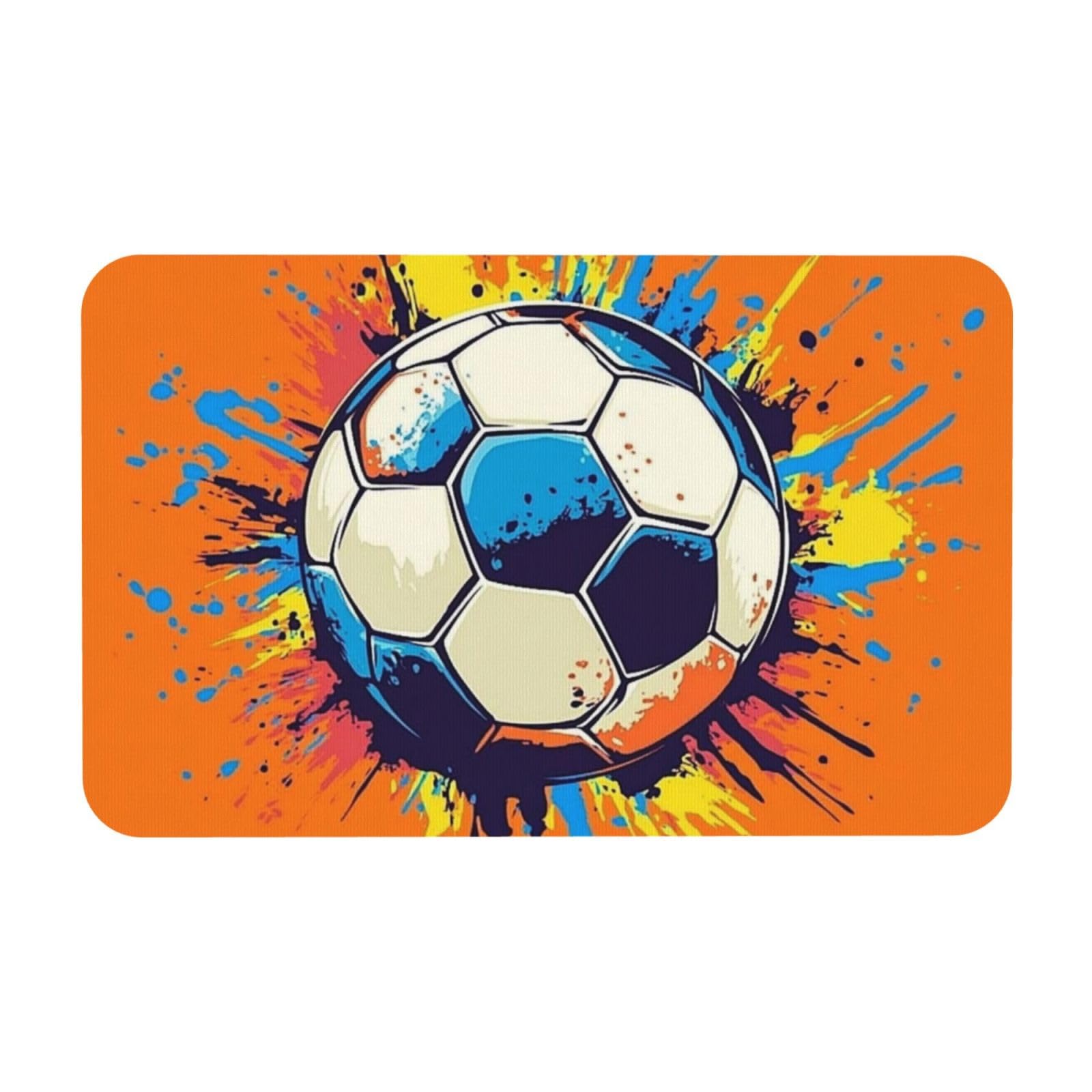 Tapis de bienvenue football lavable 50 x 80 cm pour cuisine et entrée