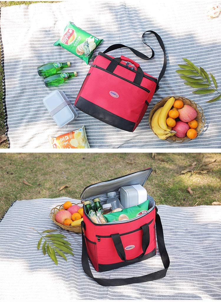 16L Insulated Lunch Bag for Women & Men,Insulated Picnic Lunch Bag,Cooler Bag,Camping insulation bag Thermal Lunch Cooler Tote Bag for Work Hiking Outdoor Picnic. - Image 5