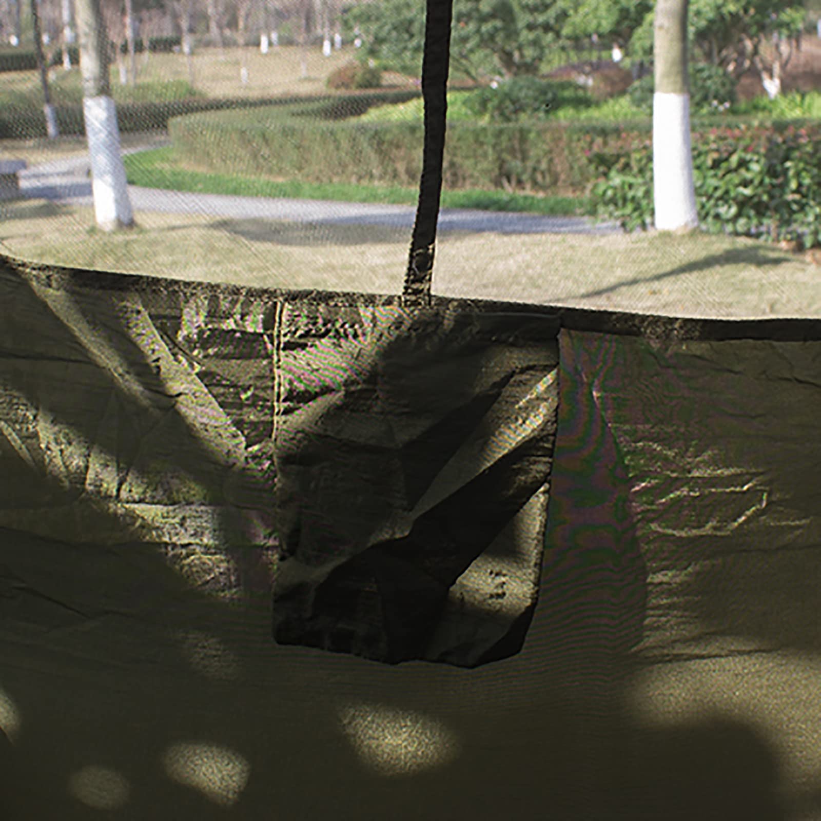 amaca da campeggio, Capacità di carico 300 kg nylon girevole con 2 moschettoni corde per viaggi campeggio 260 x 140 cm