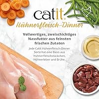 Vista 6 de Catit Cena de pollo con carne de res y calabaza - Alimento húmedo hidratante y saludable para gatos de todas las edades