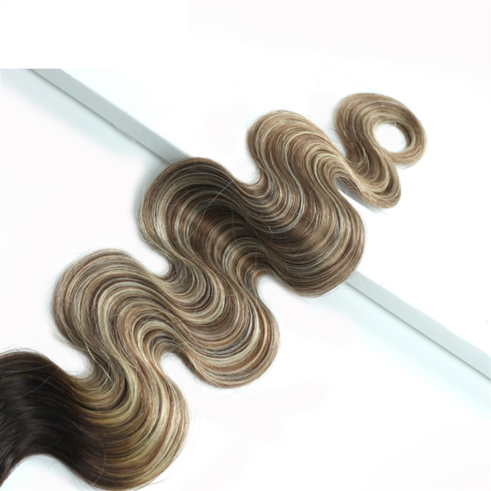 Femmes Bande de vague corps longue dans l'extension cheveux humains brun foncé Extensions de cheveux à bandes adhésives(40Pcs(100G),18 Inch)