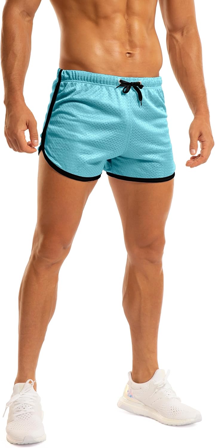Ouber Men's Fitted Shorts Bodybuilding Workout Gym Running Tight Lifting Shorts - Image 6