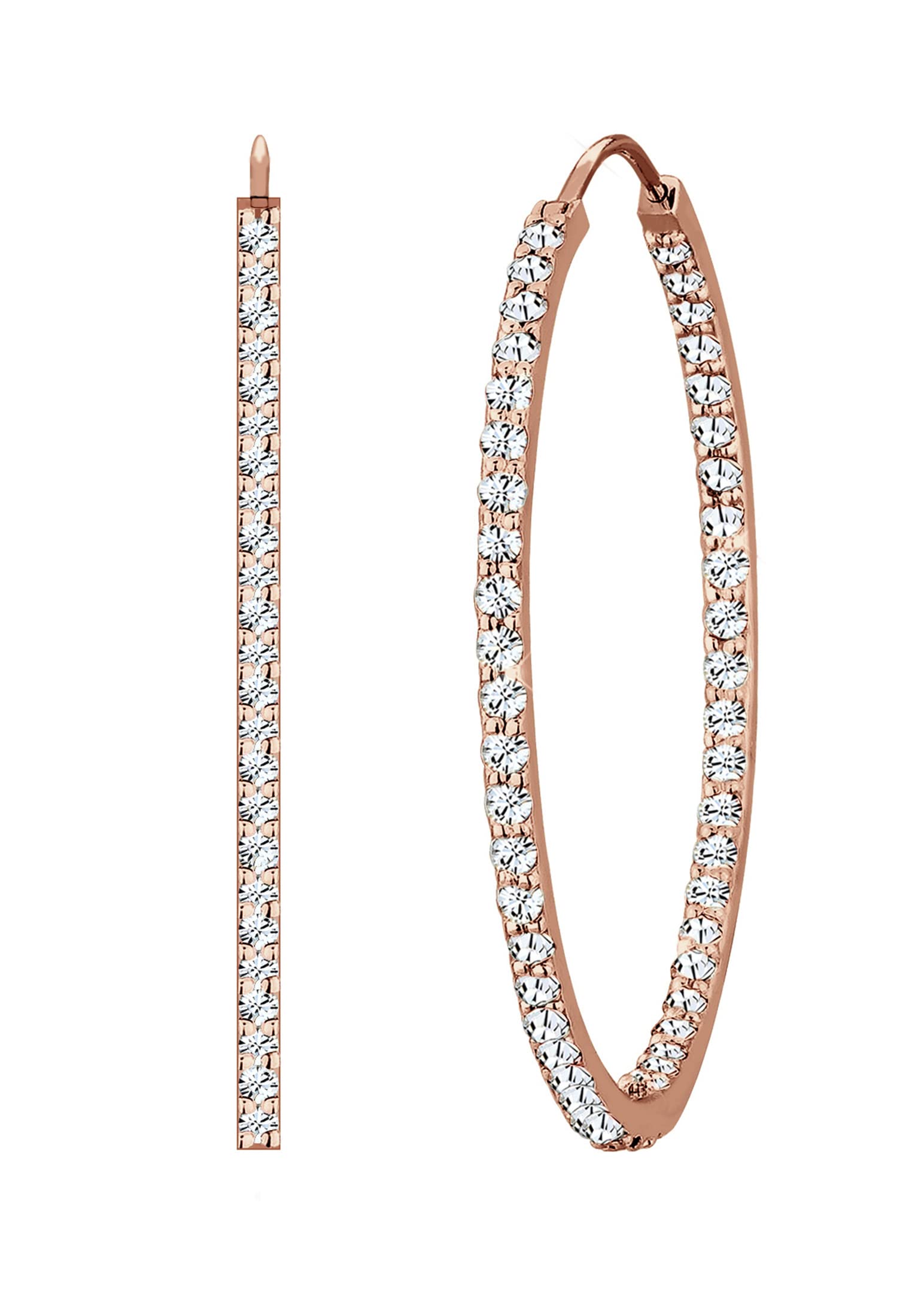 Elli Premium Earrings Creoles Crystals 925 Sterling Silver