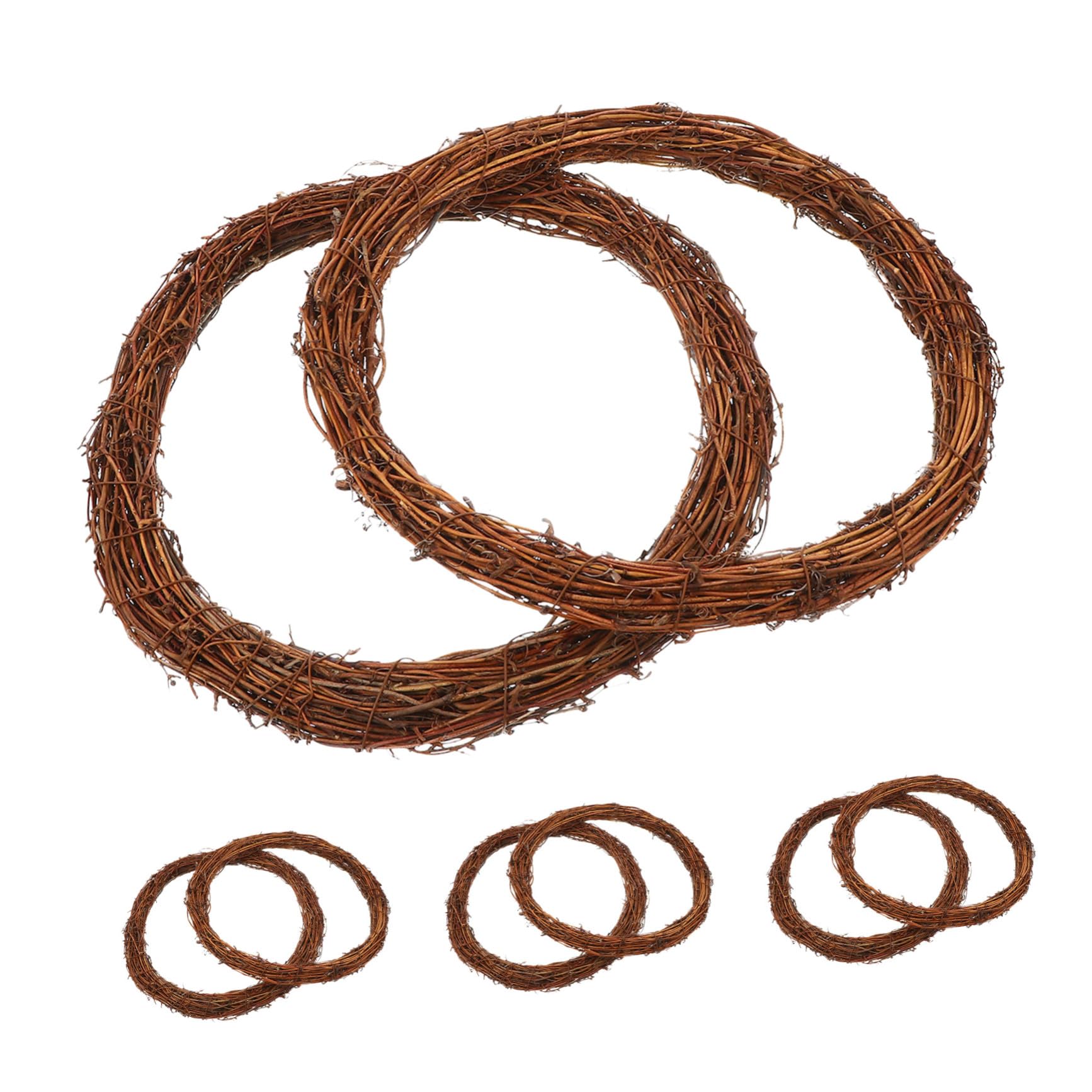 Couronne de vigne de Noël en rotin pour support de guirlande et loisirs créatifs