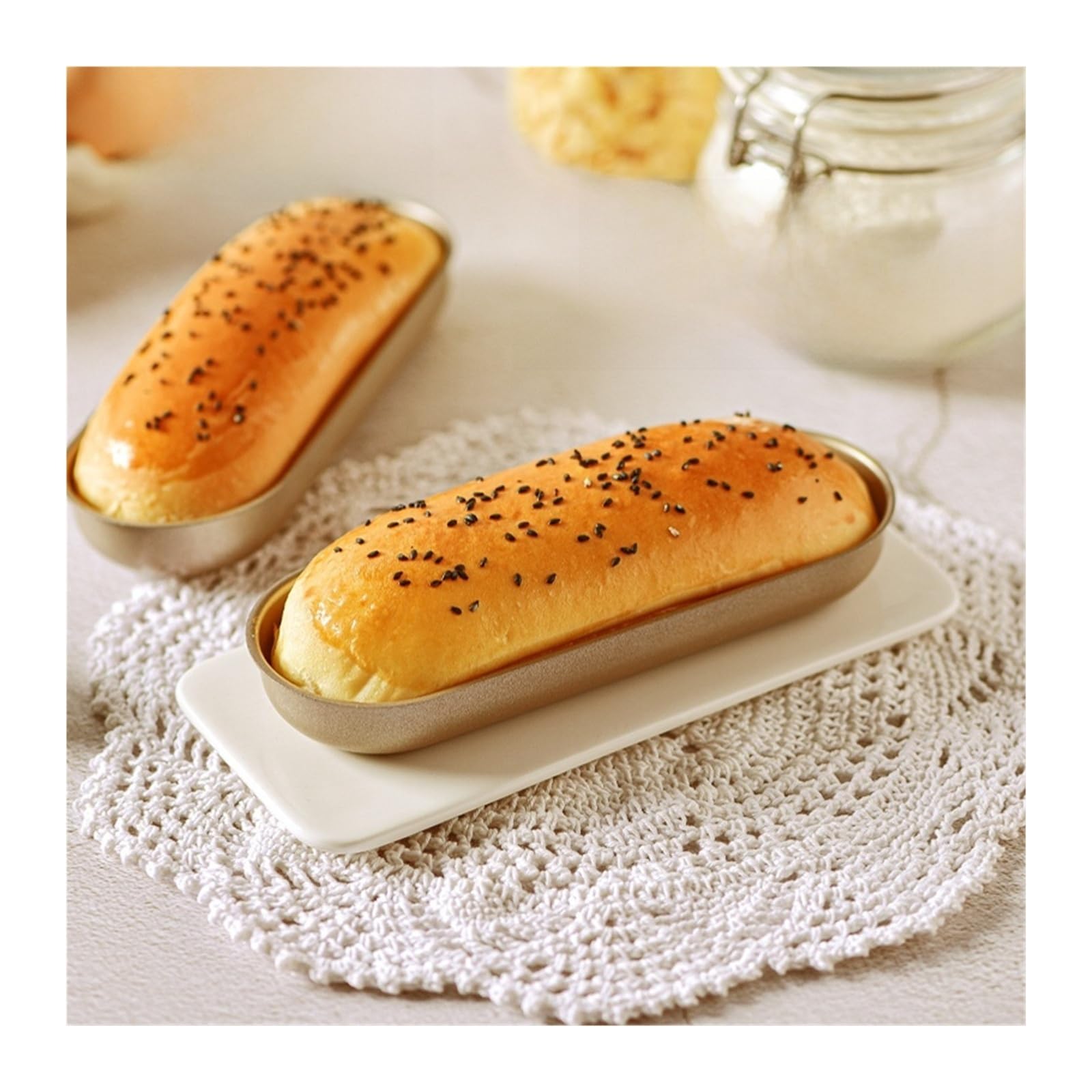 Moldes for hornear de acero inoxidable resistentes a altas temperaturas, utensilios for hornear for perros calientes, pan ovalado, jamón, salchicha, utensilios for hornear