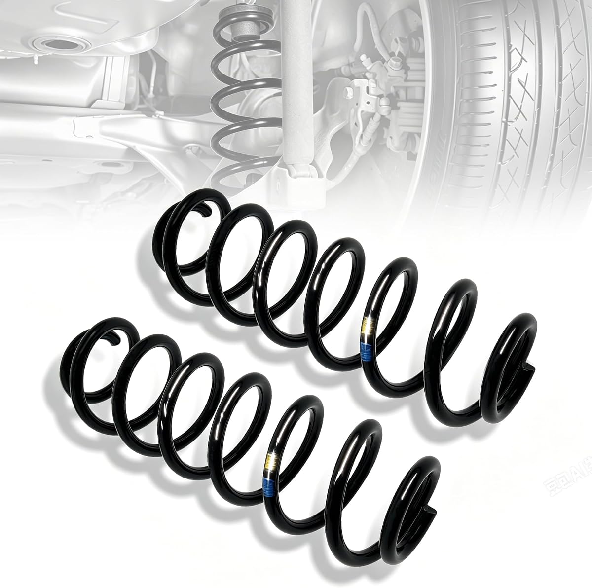 1K0511115BE Rear Heavy Duty Coil Spring Set (2Pcs) Fit For VW Beetle 2012-2019, Jetta 2005-2018, Golf 2010 2013-2014, Rabbit 2006-2009, GTI 2010, Eos 2007-2016 Replace 39420